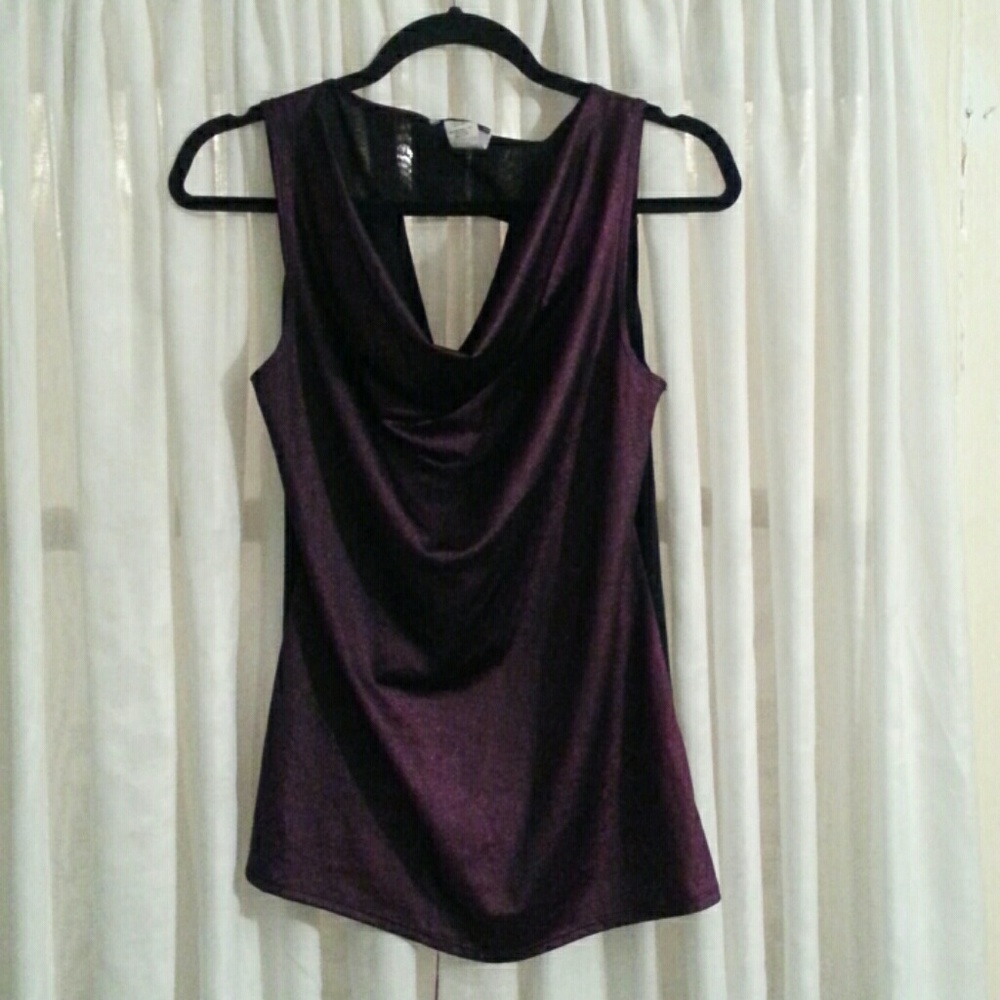 Purple and black Sleeveless top sz S